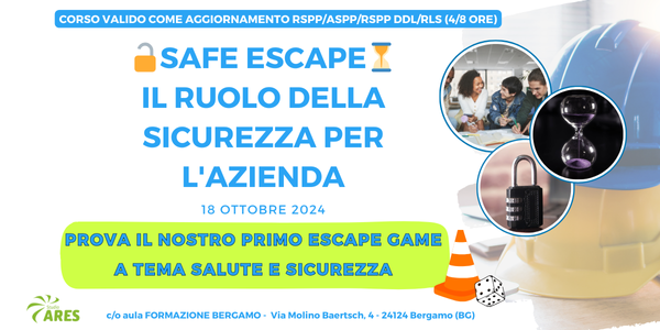 CORSO DI AGGIORNAMENTO - RSPP/ASPP e RLS - Sede di Bergamo
